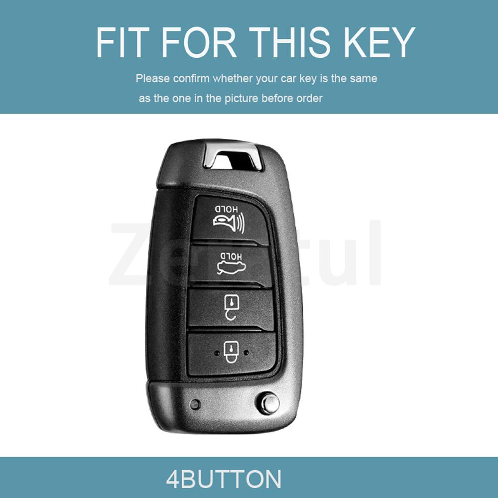 Gold Edge Tpu For Hyundai Elantra Solaris Tucson I30 I35 I40 Kona Genesis Santa Fe Azera Car Key Case Cover Holder Shell Fob