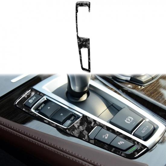 Carbon Fiber Gear Shift Lever Panel Trim for BMW F10 5series 2011-2017 серый