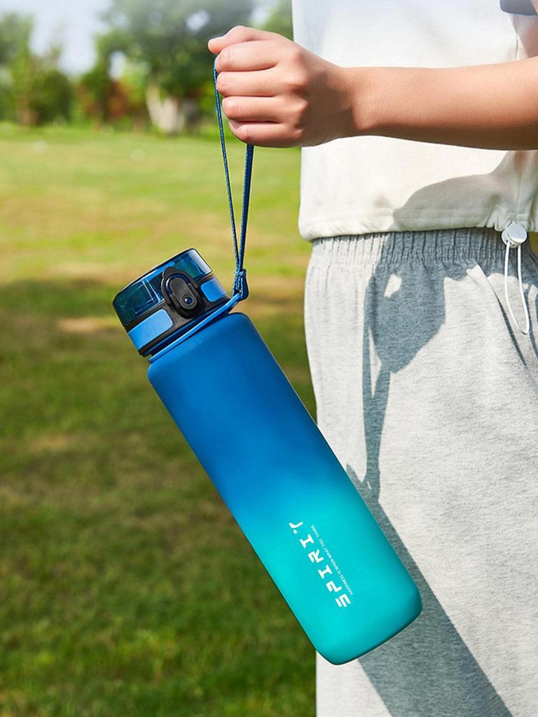 1PC 500ml, 650ml, 1000ml Large Capacity Plastic Gradient Water Cup, Outdoor Sports Water Cup, Direct Drinking Water Bottle for E