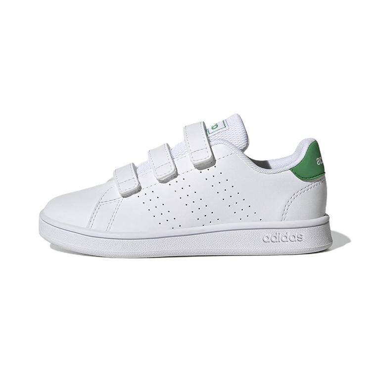 (PS) adidas Advantage Court Lifestyle Hook-and-Loop  White Green  Kids  GW6494 EU 29