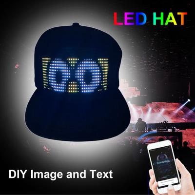 LED Şapkalar LED Ekran Mesaj Kapakları LED Işıklandırma Özelleştirilebilir BT Şapka Kendin Yap Mesajları 22 Animasyonlar 20