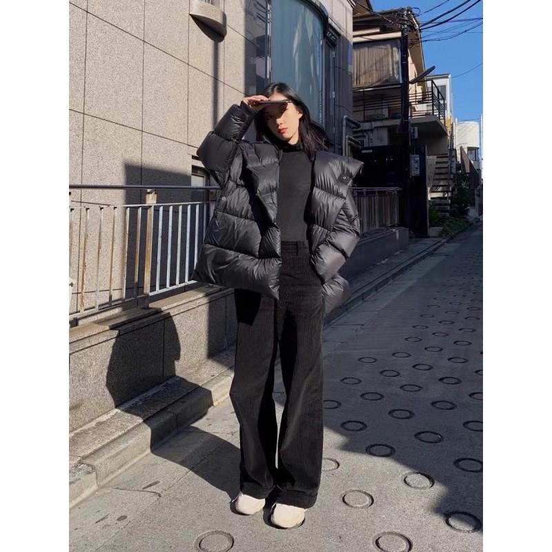 Womens Short Down Jacket Lightweight Winter Warm Coat White Duck Loose Fit