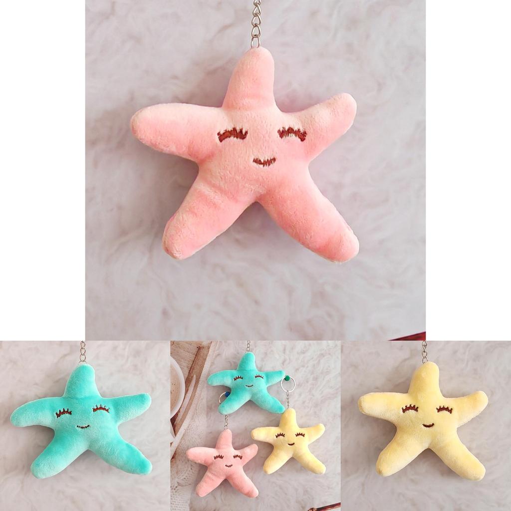 Starfish Stuffed Animal Keyring With Soft Crystal Polyester Filling For Gift Giving