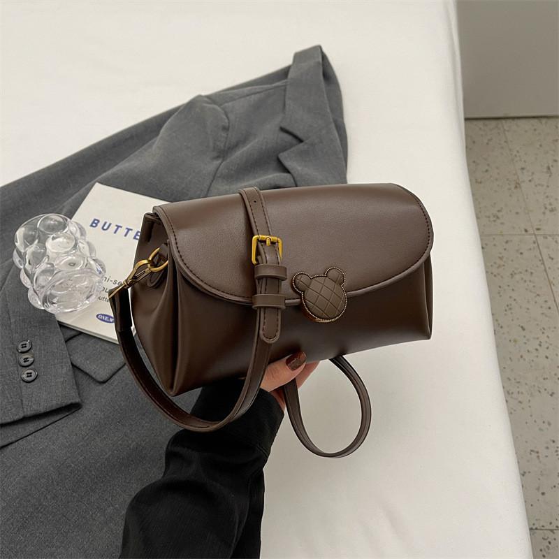 Stylish Korean Version Handbag Women 2023 New Autumn Winter Vintage Casual Small Square Bag High-end Feel Niche Design Single Shoulder Bag