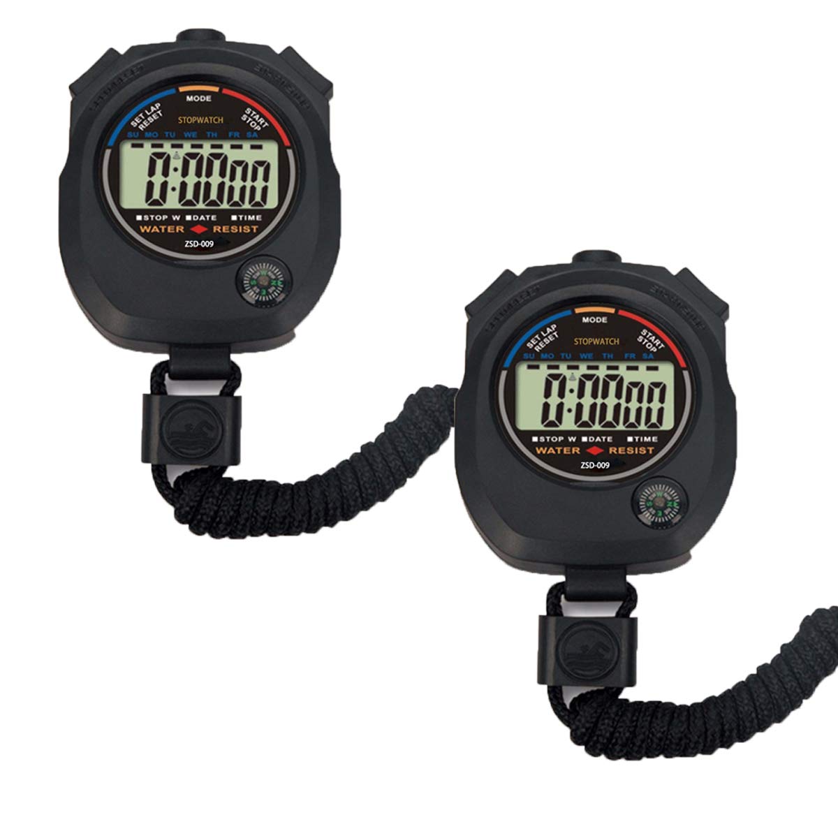 

Multi-Function Electronic Digital Sport Stopwatch Timer,Large Display with Date Time and Alarm Function,Suitable for Sports Coaches Fitness Coaches 2pack