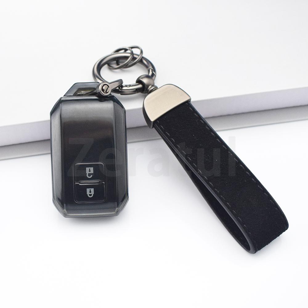 Transparent Car Remote Shell Fob Holder Key Cover Case Protector For Suzuki Ertiga Swift  Wagon R Japanese Monopoly Type 3C