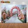 Mocsicka Merry Christmas Photography Backgrounds Winter Snow New Year Party Wallpaper Candy House Decorations Festival B113