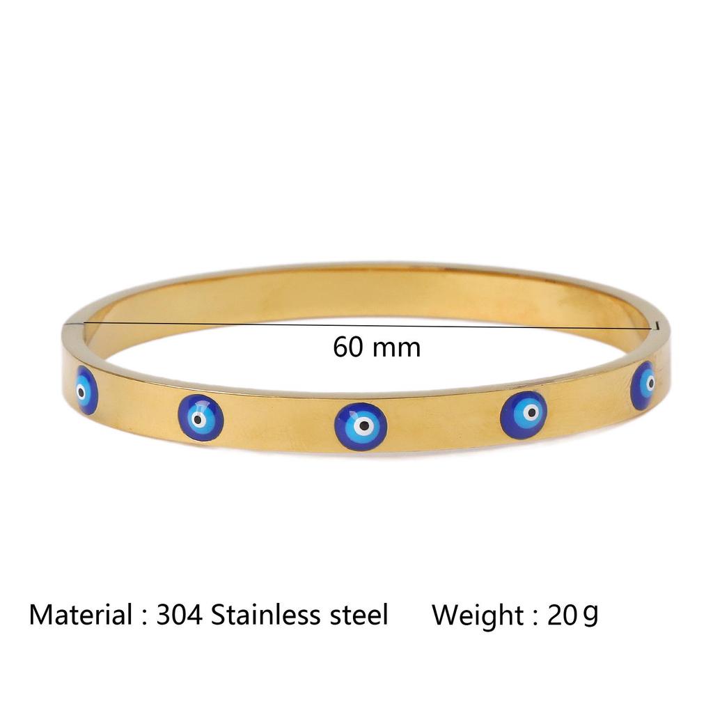 European and American Devil's Eye Stainless Steel Bracelet