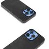 For iPhone 16 Pro Case Cowhide Texture PU+TPU+PC Protective Phone Cover