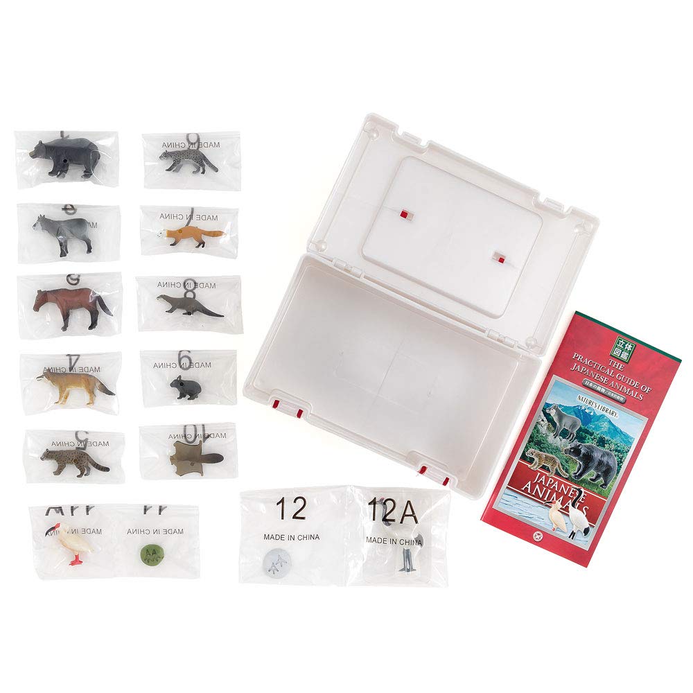 COLORATA Japanese Animal Figure 3D Picture Book Animals 12 Types Instruction Manual Realistic Figure Box Toy Educational Toy Present Gift Food