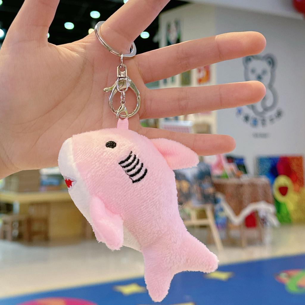 Cute Shark Whale Plush Keychain Charm