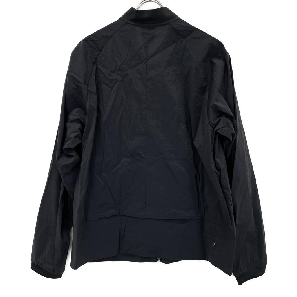 NIKE FN3006-010 Black Nylon Swoosh Logo Versatile Bomber Jacket Jacket L blackUsed