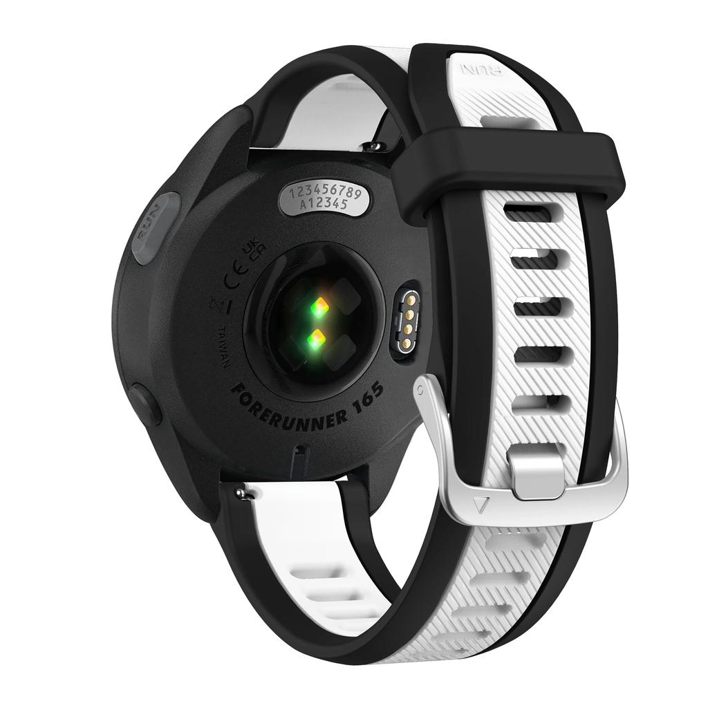 20mm Quick Release Two-Tone Silicone Band For Garmin Watch Sports Strap Bracelet