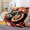 Motocross Modern Retro Motorcycle Soft Flannel Blanket for Bed Bedroom Sofa Picnic,Throw Blanket for Cover Outdoors Leisure Gift