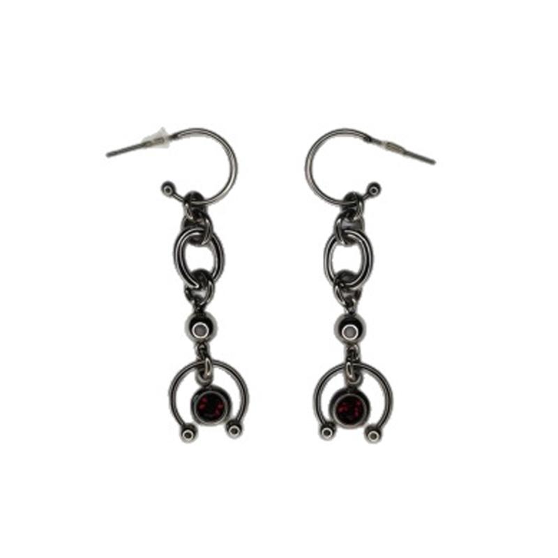 Horseshoe Birthstone Earrings for Good Luck Symbolism Stainless Steel Lightweight Comfort Jewelry Accessories 1