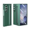 Vollständig stoßfeste Leder-Glas-Bildschirm-Kamera-Schutz-Handyhülle mit Stifthalter für Samsung W25 Z Fold 7 6 5 4