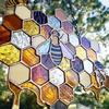 Honeycomb pendant, garden decoration pendant, bee decoration pendant