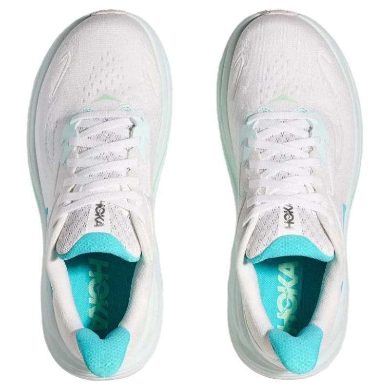 HOKA One One Clifton 10 White Cielo Blue Women's Sneakers 1162031-WTCL
