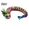 Portable Stress Relief Gadgets 3D Printed Articulated Dragon Fidget Toy, Cute Ornaments, Desk Trendy Room Decor Ornaments Toy for Adults, Fantasy