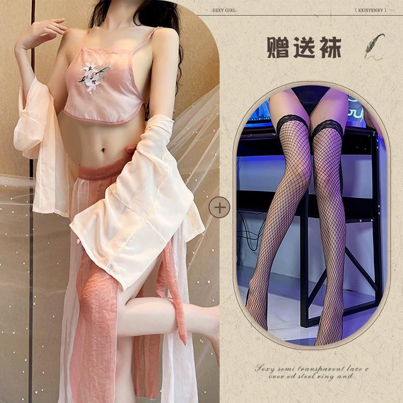 Love Clothes You Sexy Underwear Sexy Ancient Hanfu Republic of China Style Embroidered Pajamas Pure Desire Hot Uniform Temptation Suit