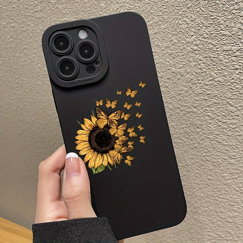 Healing Sunflower Art Print Unique Phone Case for iPhone 17 16 15 14 13 12 11 Series Pro Max Plus Double Layer Protection