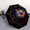 1pc Butterfly Mandala Automatic Umbrella - Automatic Opening And Closing, Sturdy Iron Frame, Formal Occasions Yy251018150