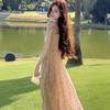 2026 new models are popular this year, beautiful long skirts for women, summer beautiful temperament, French floral suspender dress for women