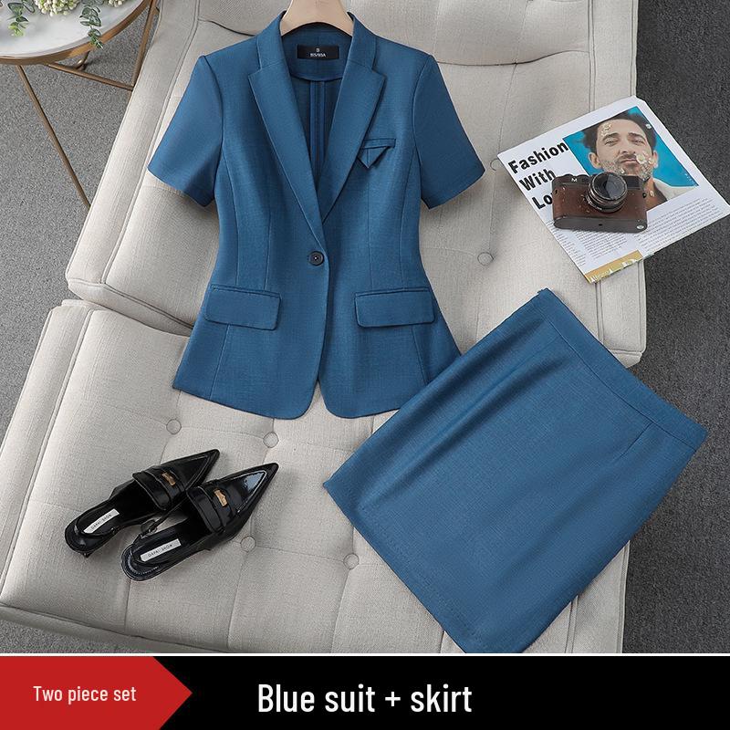 Elegant Women's Slim Fit Business Suit Set for Interviews and Work