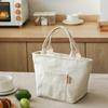 Canvas Lunch Bag Insulated Lunch Toted Bag Lunch Box Container Coolers Bag Reusable with Front Pockets for Women Men Gifts