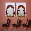 Yoshitomo Nara Cute Cartoon Girl Canvas Painting Sleepwalking Doll Drawing Japanese Wall Pictures For Girl Kids Room Decoration No Frame