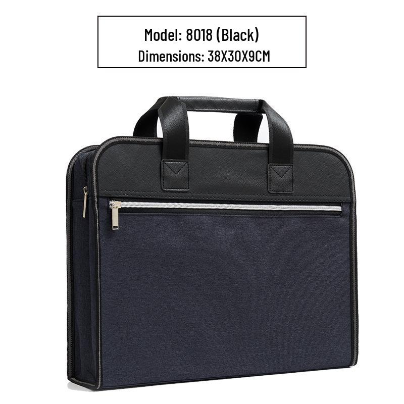 Handheld Waterproof Document Bag with Zipper - Large Capacity Office & Conference Bag for Computers & Documents