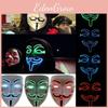 Impresionante Máscara LED Luminosa Para Halloween con Diseño Anónimo de V de Vendetta