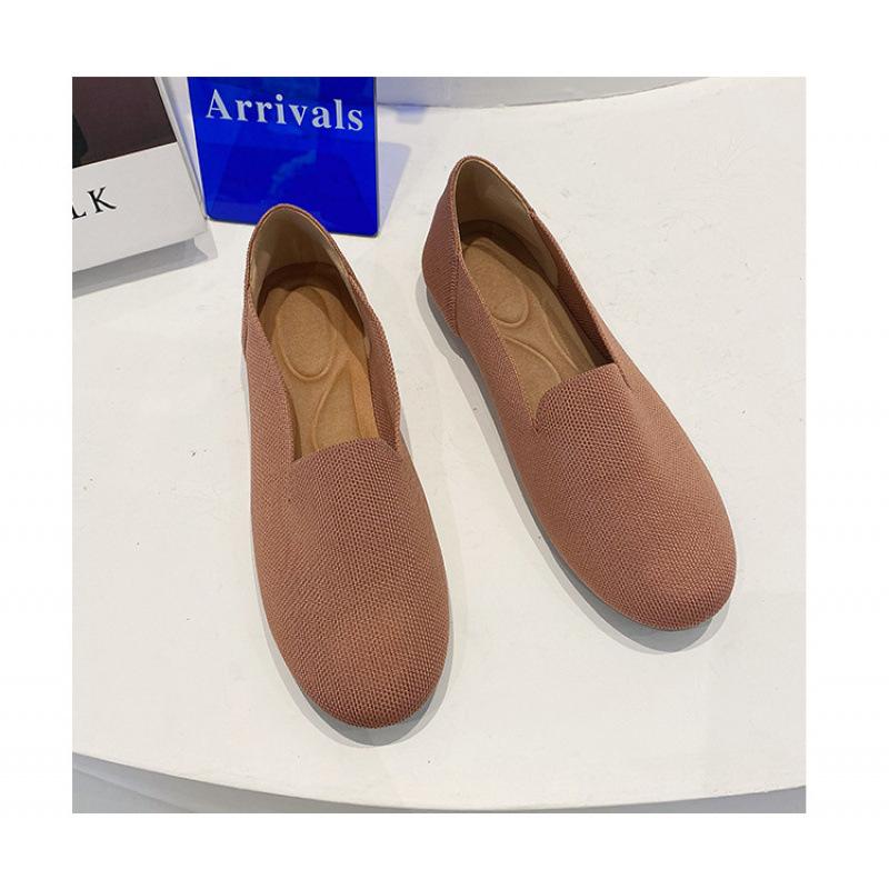 

Новые туфли-лодочки с круглым носком, вязаные, тканые, женские туфли, плоская подошва, летящие тканые туфли-бини, женские 40