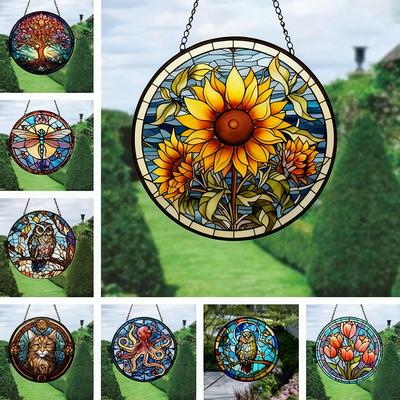 Hanging Decoration Hanging Pendant Wind Chimes Colorful Sun Catcher For All Seasons Outdoorindoor Home Decor