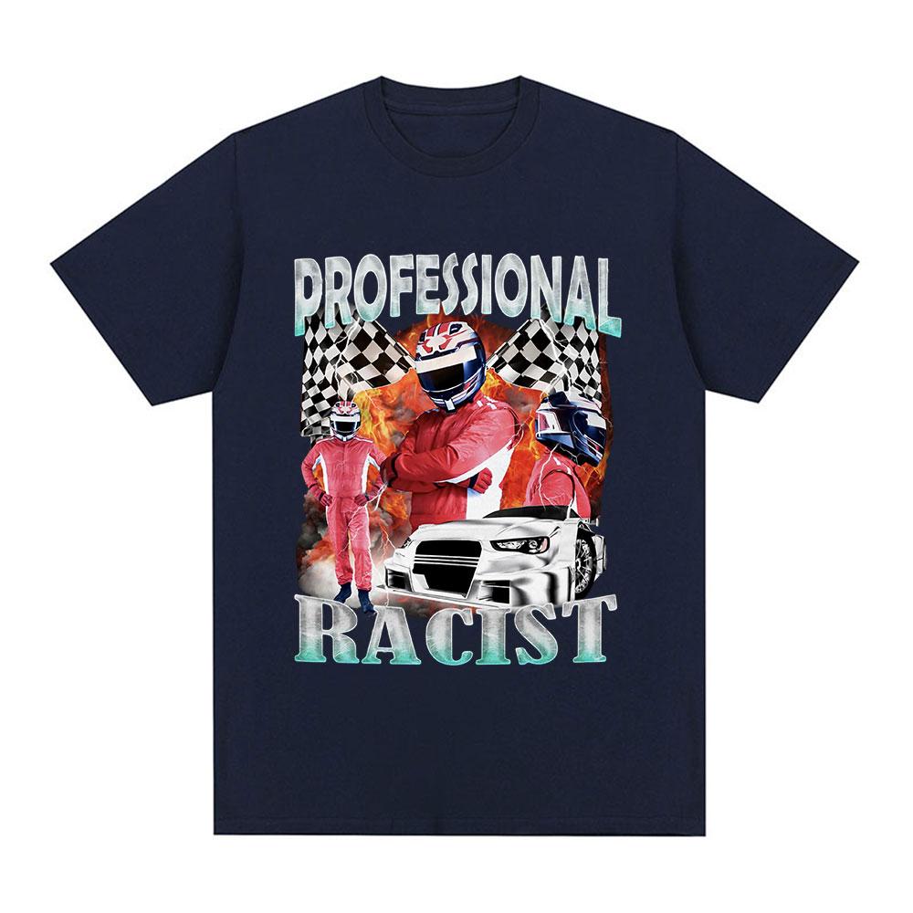 Professional Racer Graphic T-Shirt Funny Racing Meme Men's Fashion Vintage Short Sleeves T-shirts 100% Cotton Oversized T Shirts