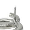 Excellent CHANEL Brooch B23 Coco Heart Rhinestone Pin Silver Women Used