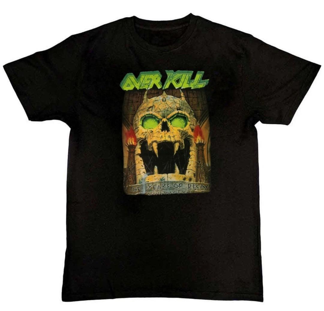 Vintage OVERKILL Band Years Of Decay Tour Graphic Mens T-Shirt L