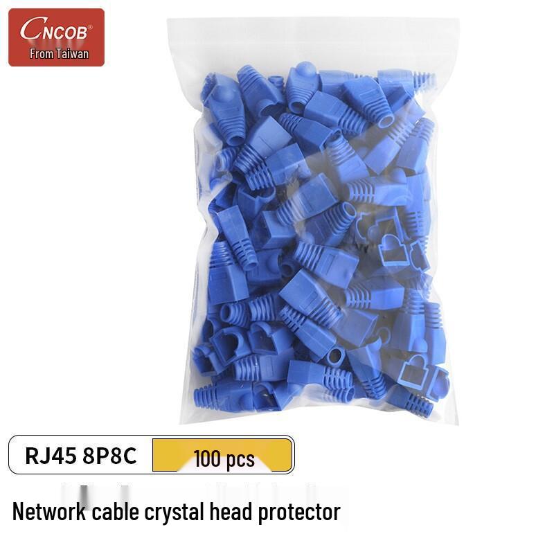 CNCOB Colorful Engineering-Grade RJ45 Cat5e Network Cable Crystal Head Protector 8P8C