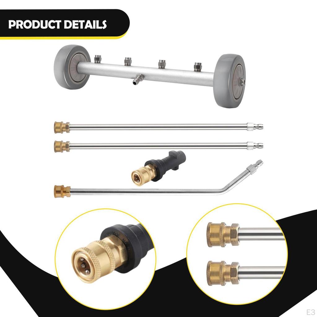 Pressure Washer Undercarriage Cleaner Car Wash Water Broom 4000PSI 16" Accessories for Patio