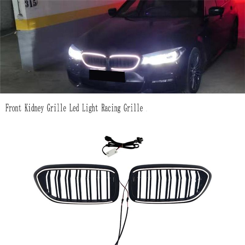 Para BMW Serie 5 G30 2017-2020 Parrilla Delantera de Riñón Luz LED Parrilla Luminosa de Carreras Piezas de Repuesto