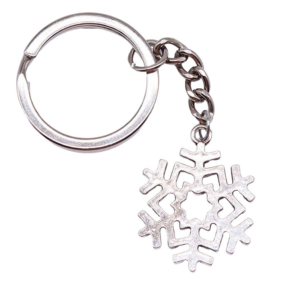 Merry Christmas Keychain Letter Charm Holiday Key Holder 28mm Ring