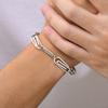 Paperclip Chain Bracelet for Men,Stainless Steel Hip Hop Casual Stylish Bracelets,Casual Stylish Rectangle Links Wristband