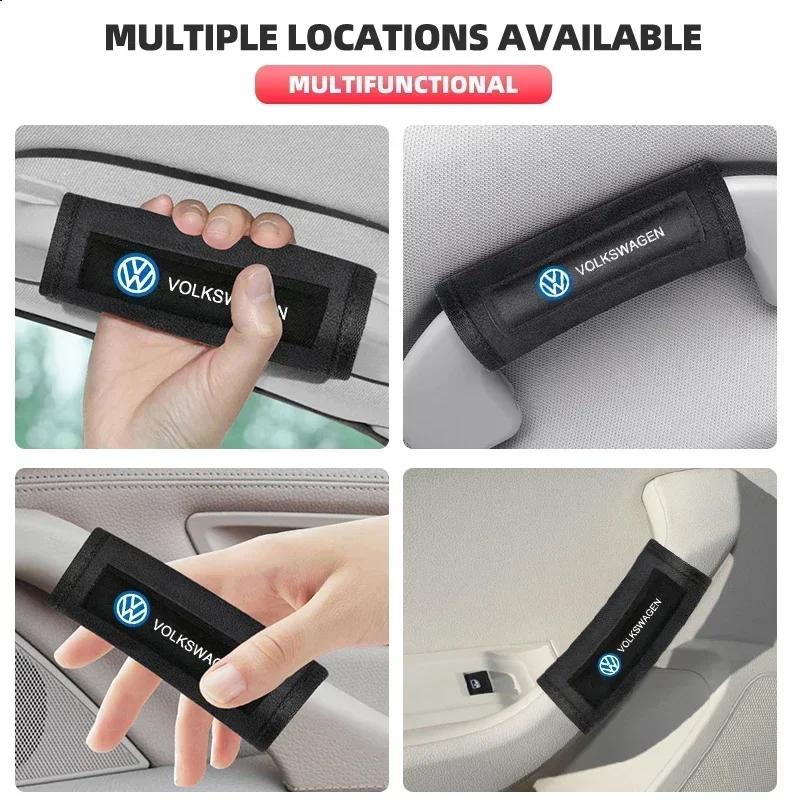 Car Roof Handle Protection Pull Gloves Auto Emblem Accessories For Volkswagen VW GTI Rline R Polo Golf MK8 Passat Magotan Tiguan zl9