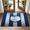 Sheffield Wednesday Design Crystal Velvet Rug Soft Decorative Mat for Bedroom Entrance