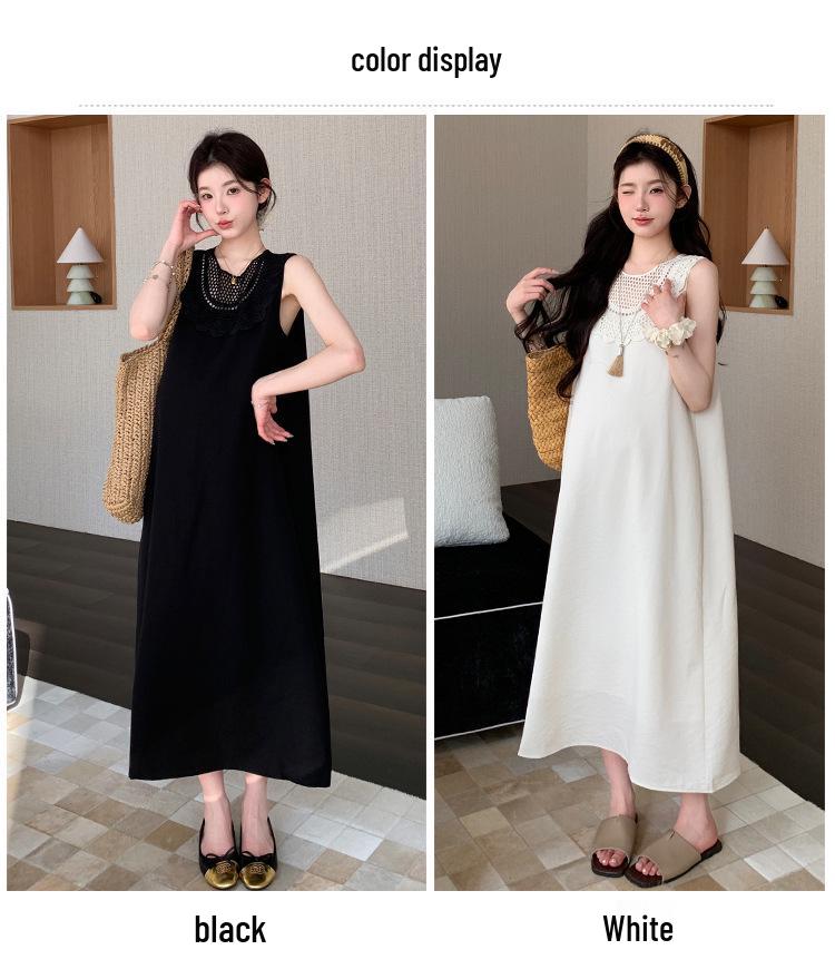 2026 Summer Maternity Sleeveless Slimming Dress for Pregnant Mothers
