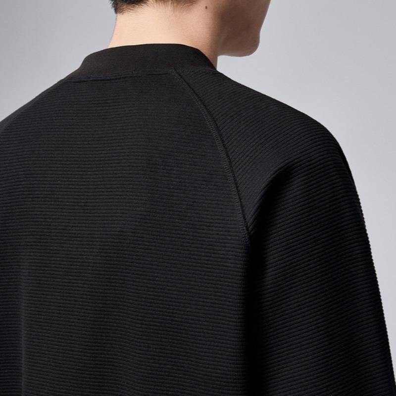 Giacca Nuova Primavera da Uomo con Collo Henley e Maniche Raglan