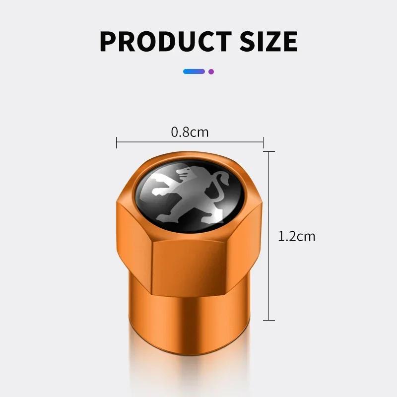 2026 Hot Car Sticker New Metal Hexagonal Car Wheel Tire Valve Ventil Caps For Peugeot 206 207 307 3008 2008 308 407 408 508 301