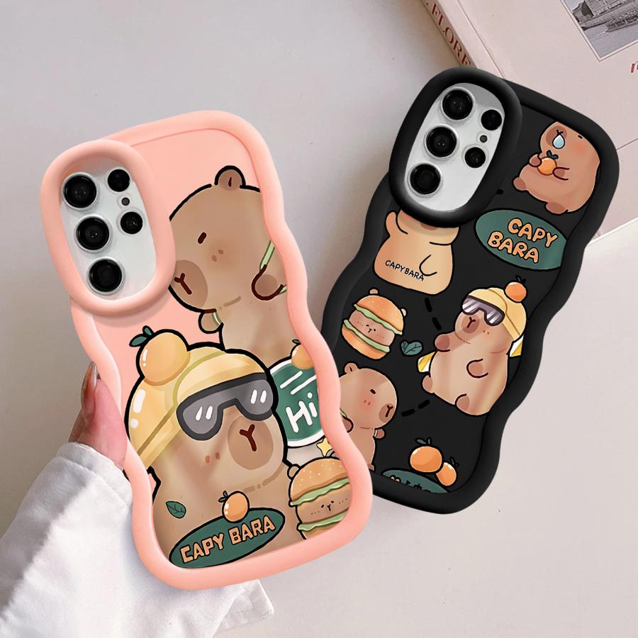 Capybara Cartoon Soft Phone Cover Case for Samsung Galaxy S24 S20 FE S23 Plus S22 Ultra A25 S21 S25 A26 A34 A24 A54 A36 A55 A35