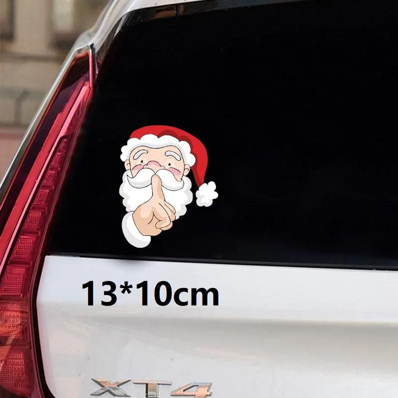 Auto Dekorieren Weihnachten Weihnachtsmann Winkender Aufkleber Auto Heckwischer Aufkleber Windschutzscheibenwischer Aufkleber Anhänger Heckwischer Aufkleber Niedliches Auto