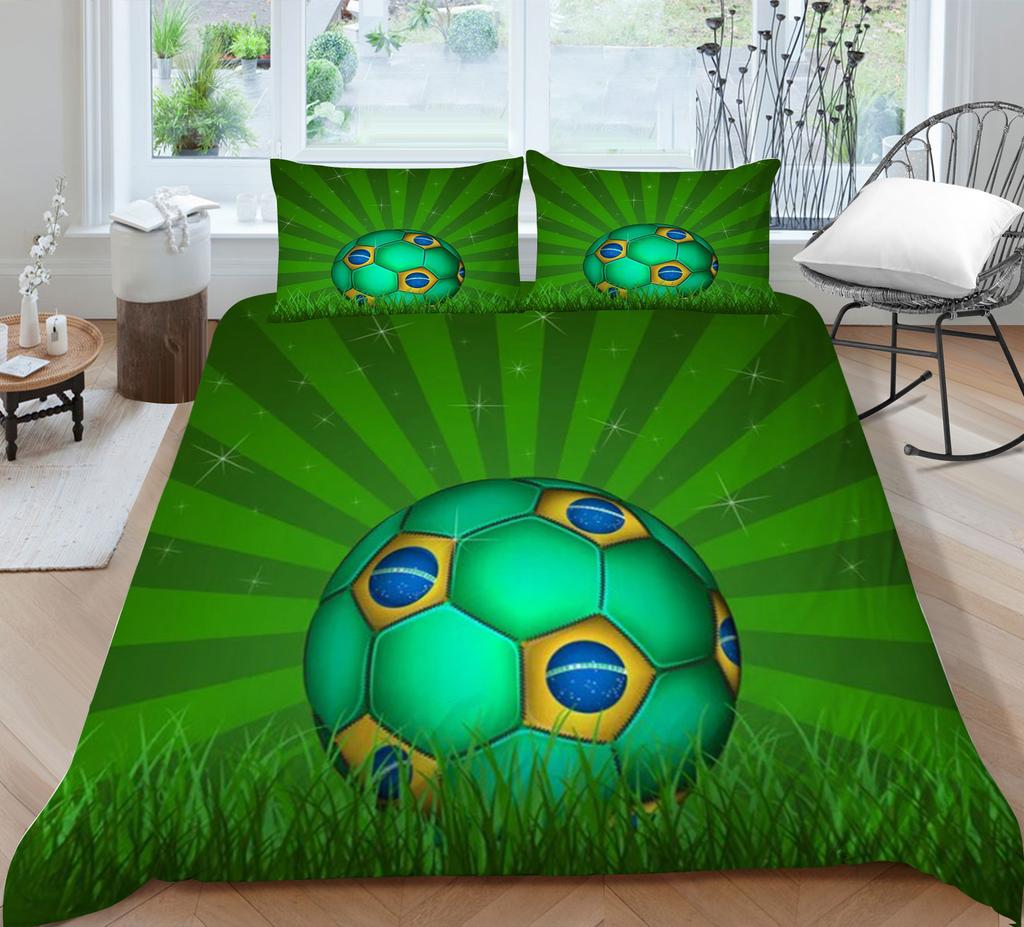 Ball Quilt Cover Pillowcase Two Or Three Piece Set 3D Digital Printing Polyester